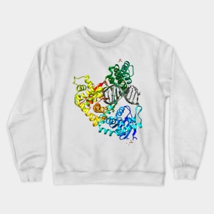 DNA Polymerase Cool Biology Gift (White Background) Crewneck Sweatshirt